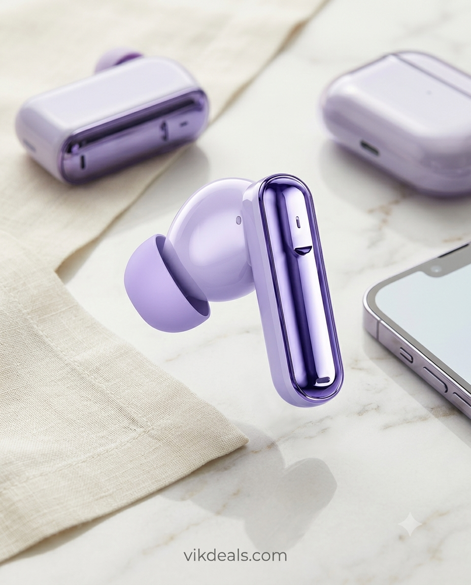 Wireless Earbuds with Dual Battery Indicator