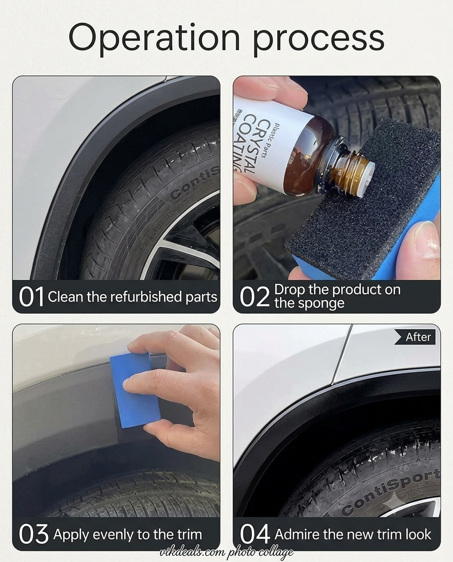 Crystal Coating for Car and Bike Plastic Parts