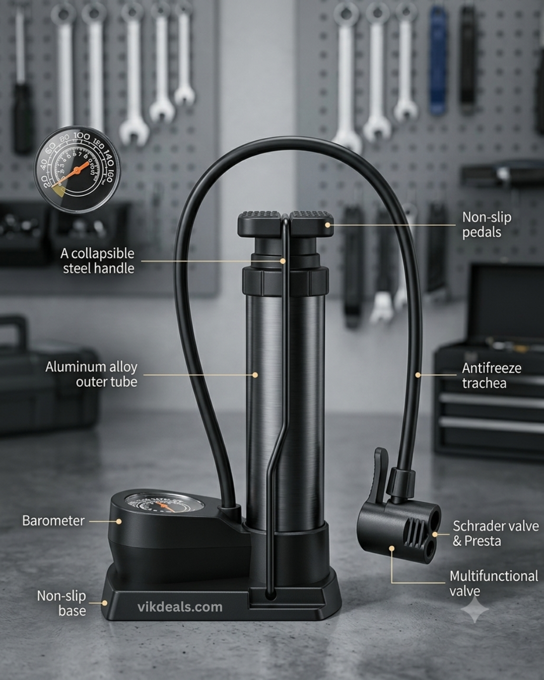 Portable High Pressure Foot Activated Air Pump