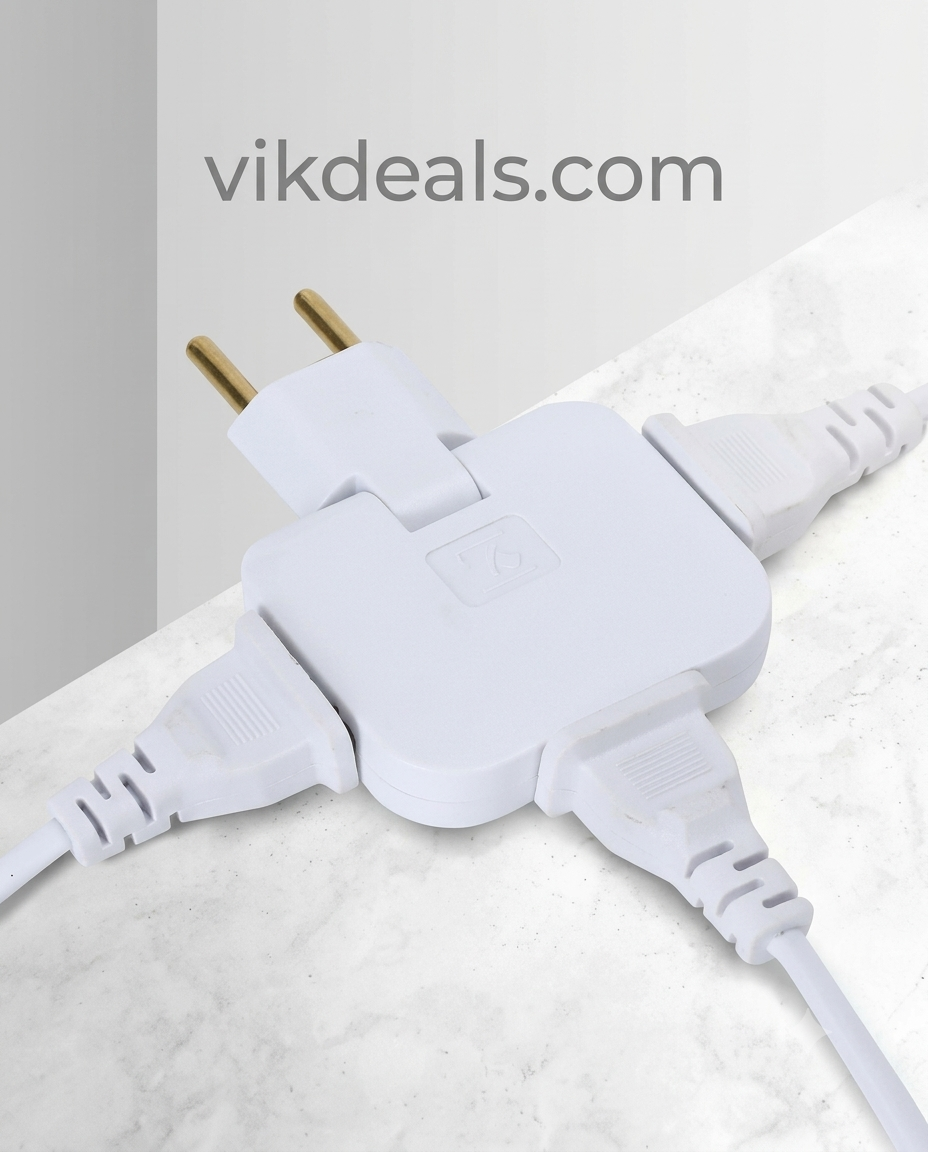Rotating EU Converter 3 in 1 Rotatable Outlet Extender.