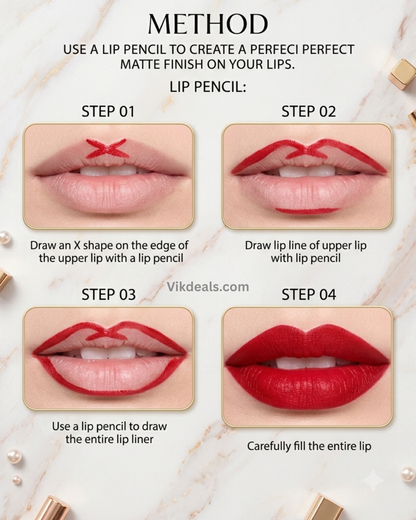 New velvet long lasting lipstick (set of 6)