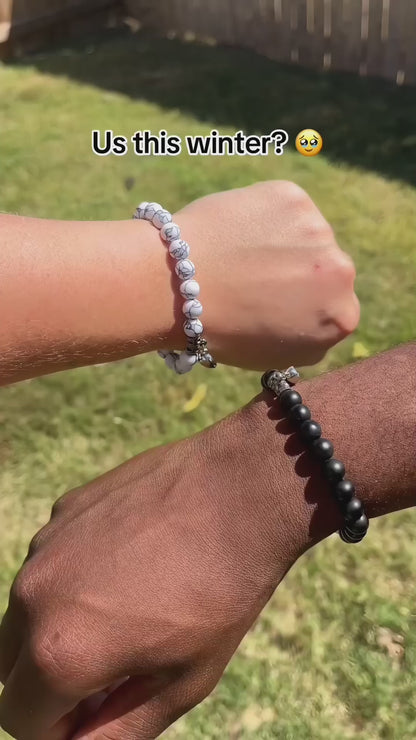 Magnetic Attraction Heart Couple Bracelet