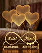 Customized Acrylic night lamp- Gold LED...