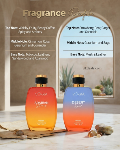 Arabian Stories, Desert Oud & Panda Perfume 300 ml (Pack of 3x100ml)