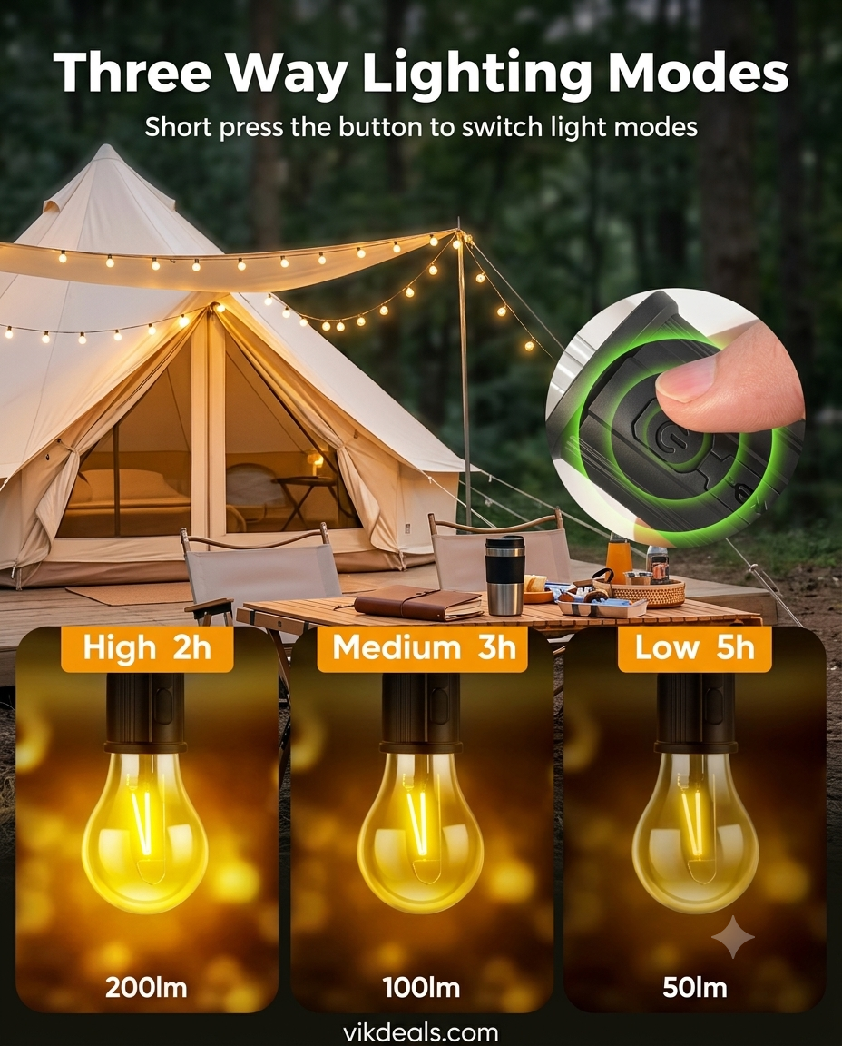 USB Rechareable Emergency Lamp with Unbreakable Hanging Clip 