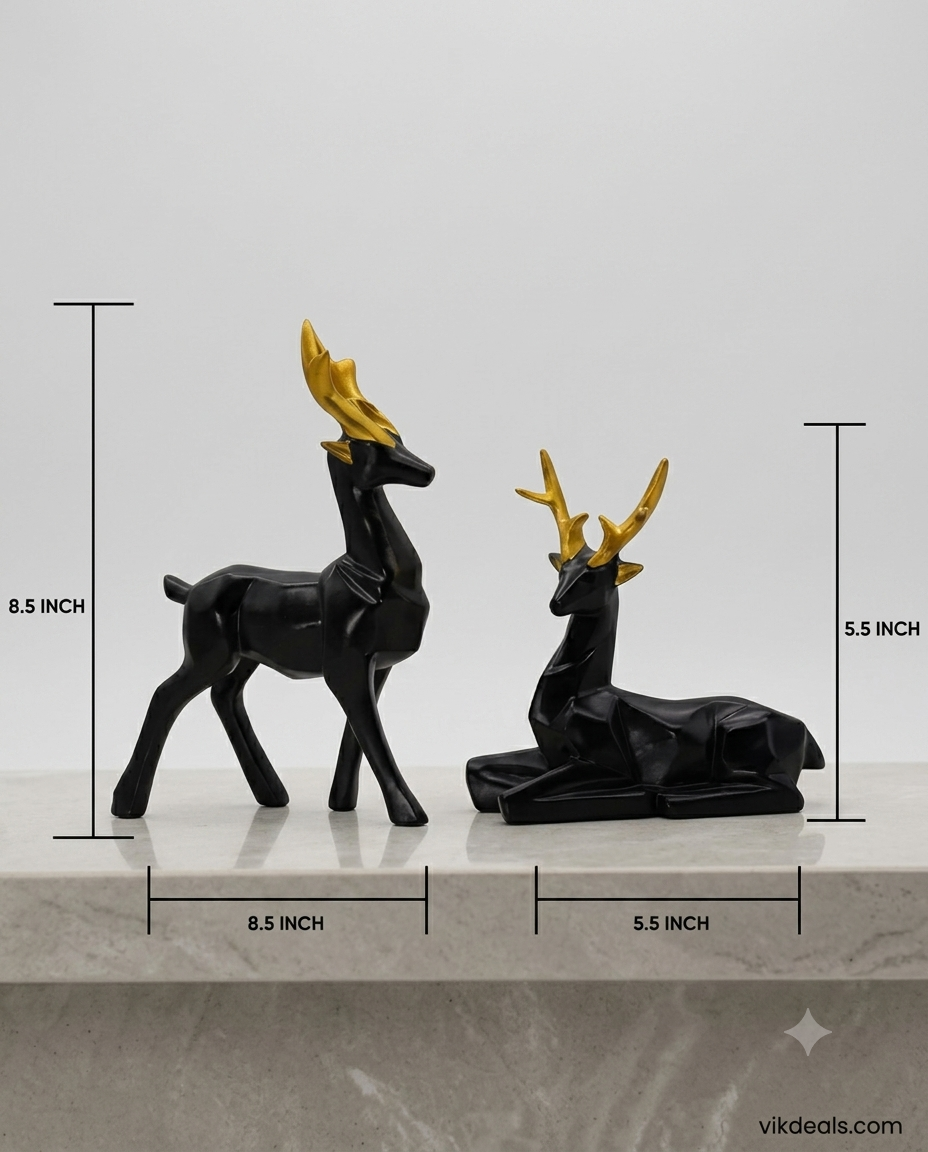 Deer Showpiece Set for Home Decoration