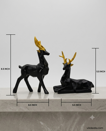 Deer Showpiece Set for Home Decoration
