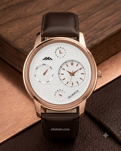 High demanded round dail attractive leather belt watches for boys and men.