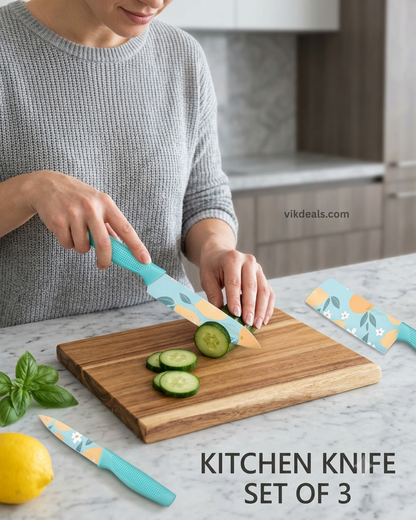 Knife Set for Kitchen Professional 3 Pieces...