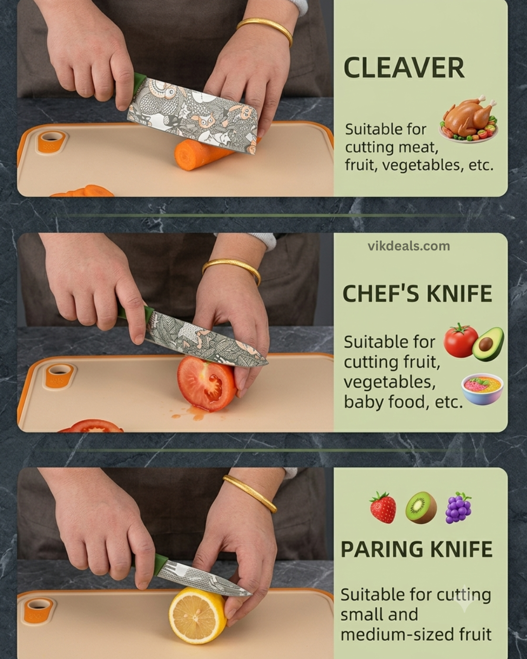 Knife Set for Kitchen.