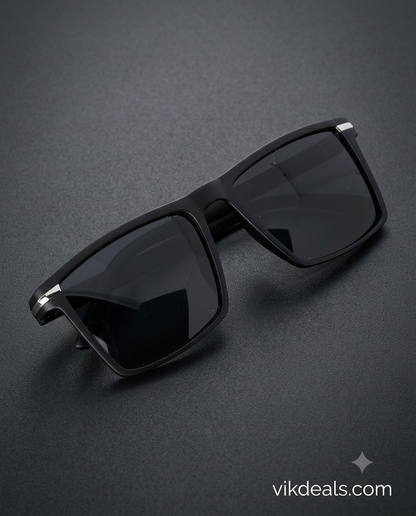 Latest Arzonai UV Stylish Protected Black Sunglasses For Men