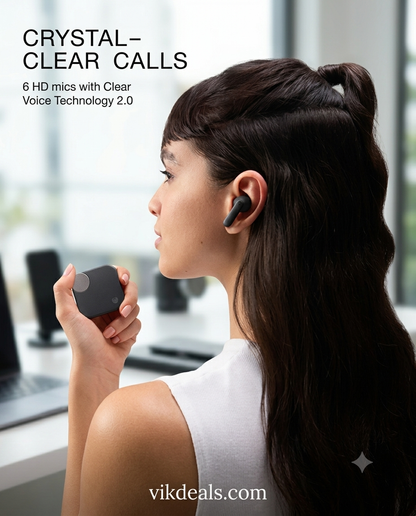 Wireless TWS Bluetooth Buds 48 Db Hybrid Anc,