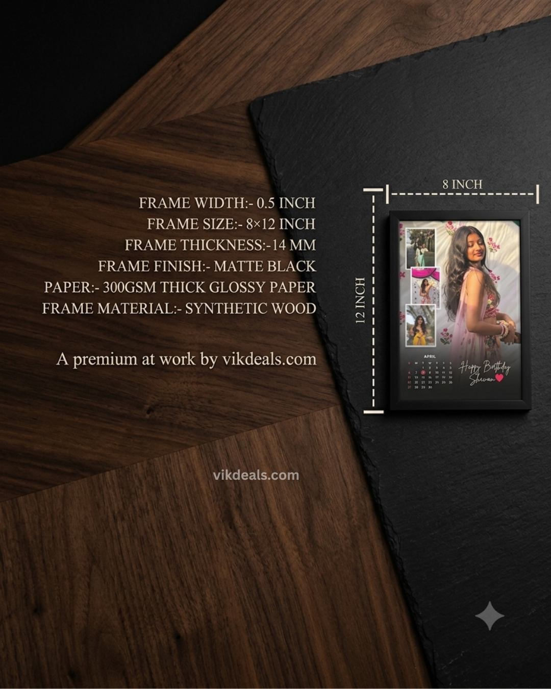 Customized Birthday & Anniversary Photo Frame