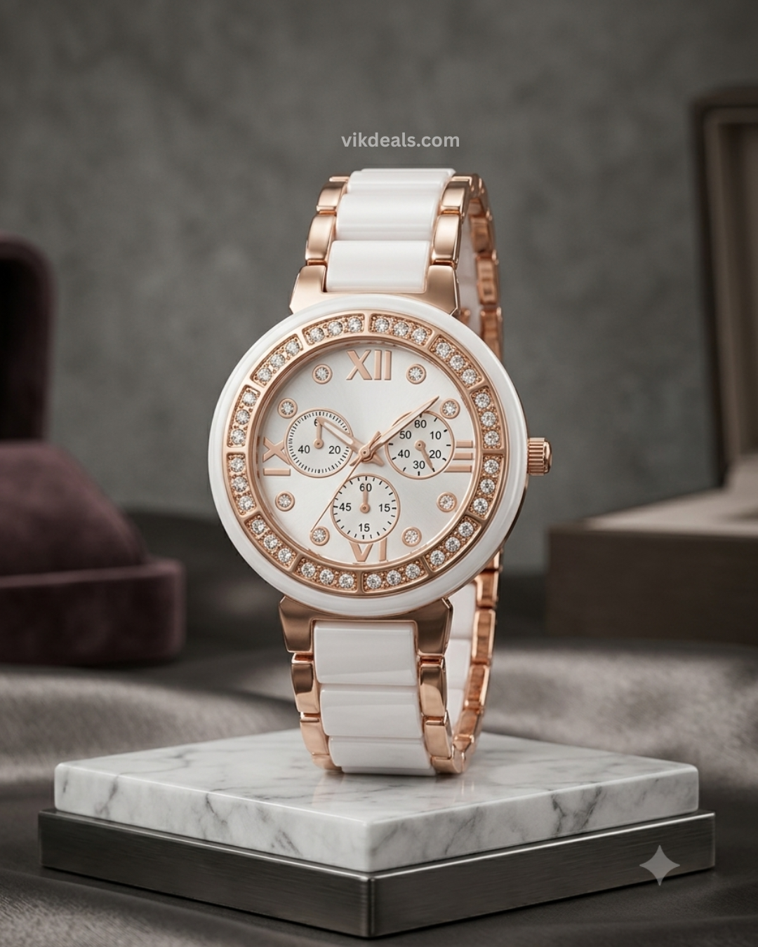 Analog Tatan with White & Black mina round dial watch for womens or girls.