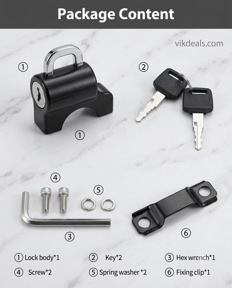 Universal Motorcycle Helmet Lock for Bike