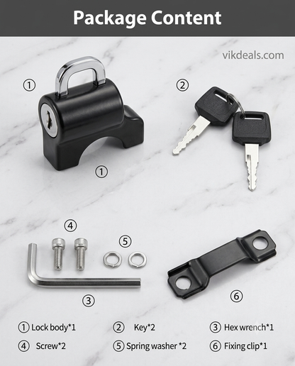 Universal Motorcycle Helmet Lock for Bike