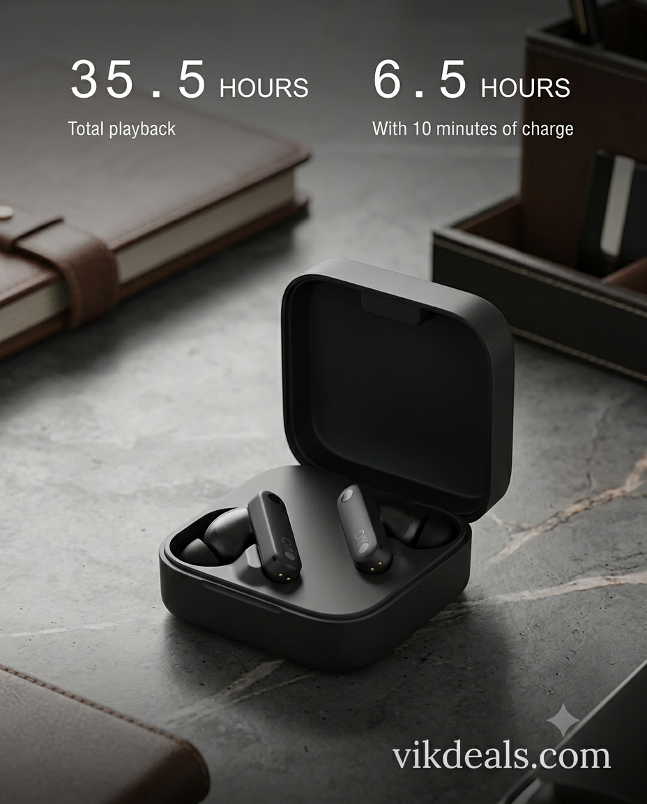 Wireless TWS Bluetooth Buds 48 Db Hybrid Anc,