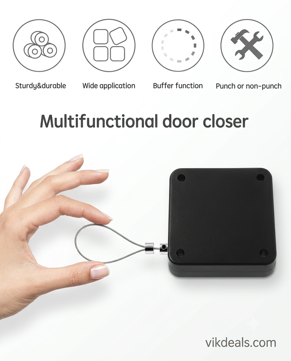 Punch-Free Automatic Door Closer