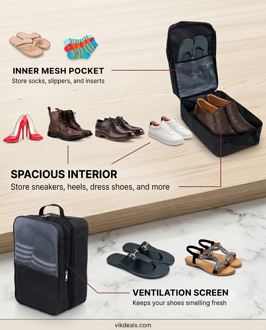 Multipurpose Travel Shoe Bag