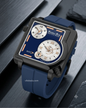 Squar  Dual Time Softest Sillicone Magnet Buckle Strap.