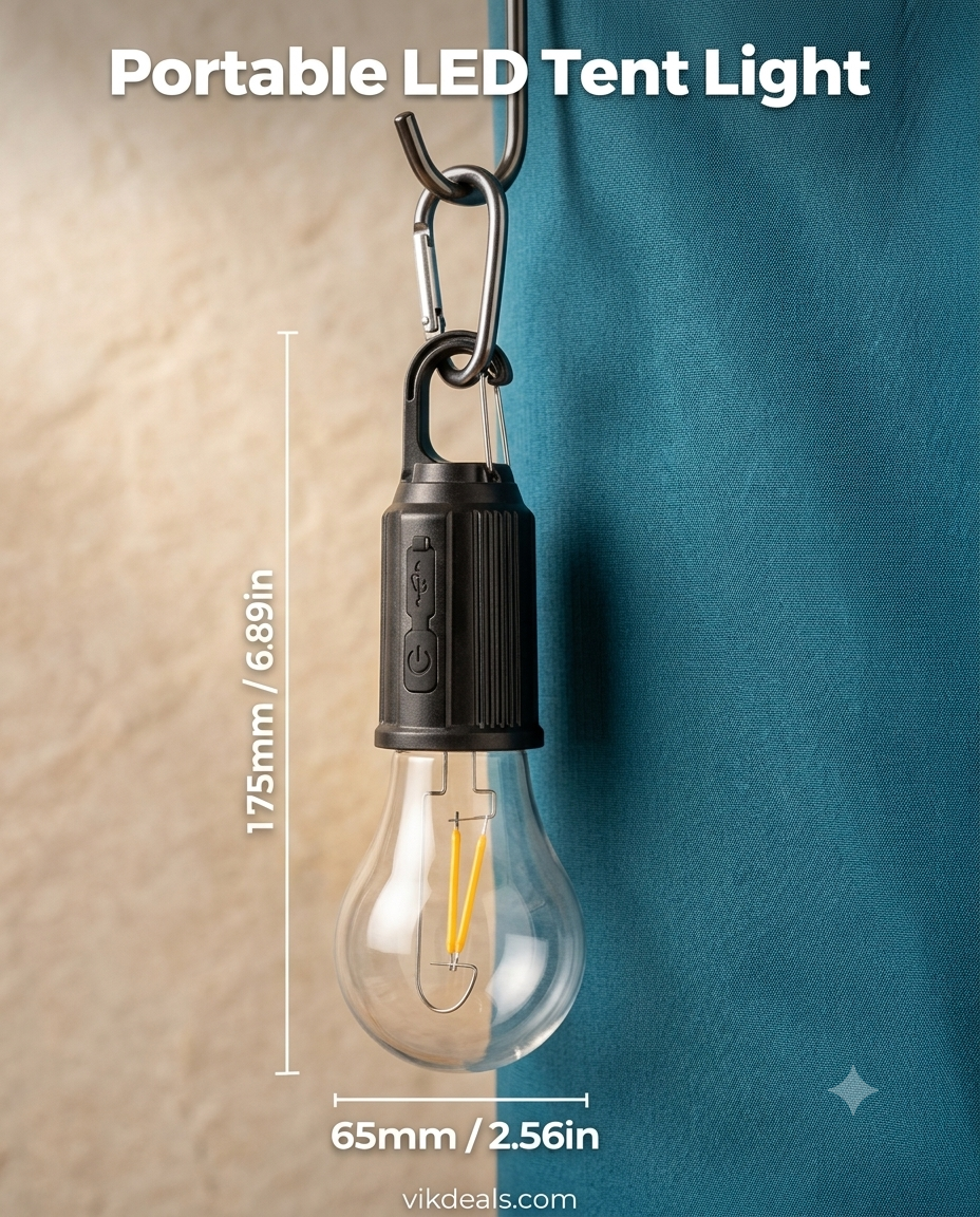 USB Rechareable Emergency Lamp with Unbreakable Hanging Clip 