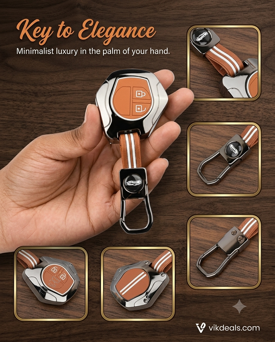 Premium Metal Key - Brown Cover