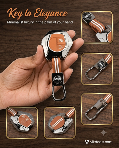 Premium Metal Key - Brown Cover