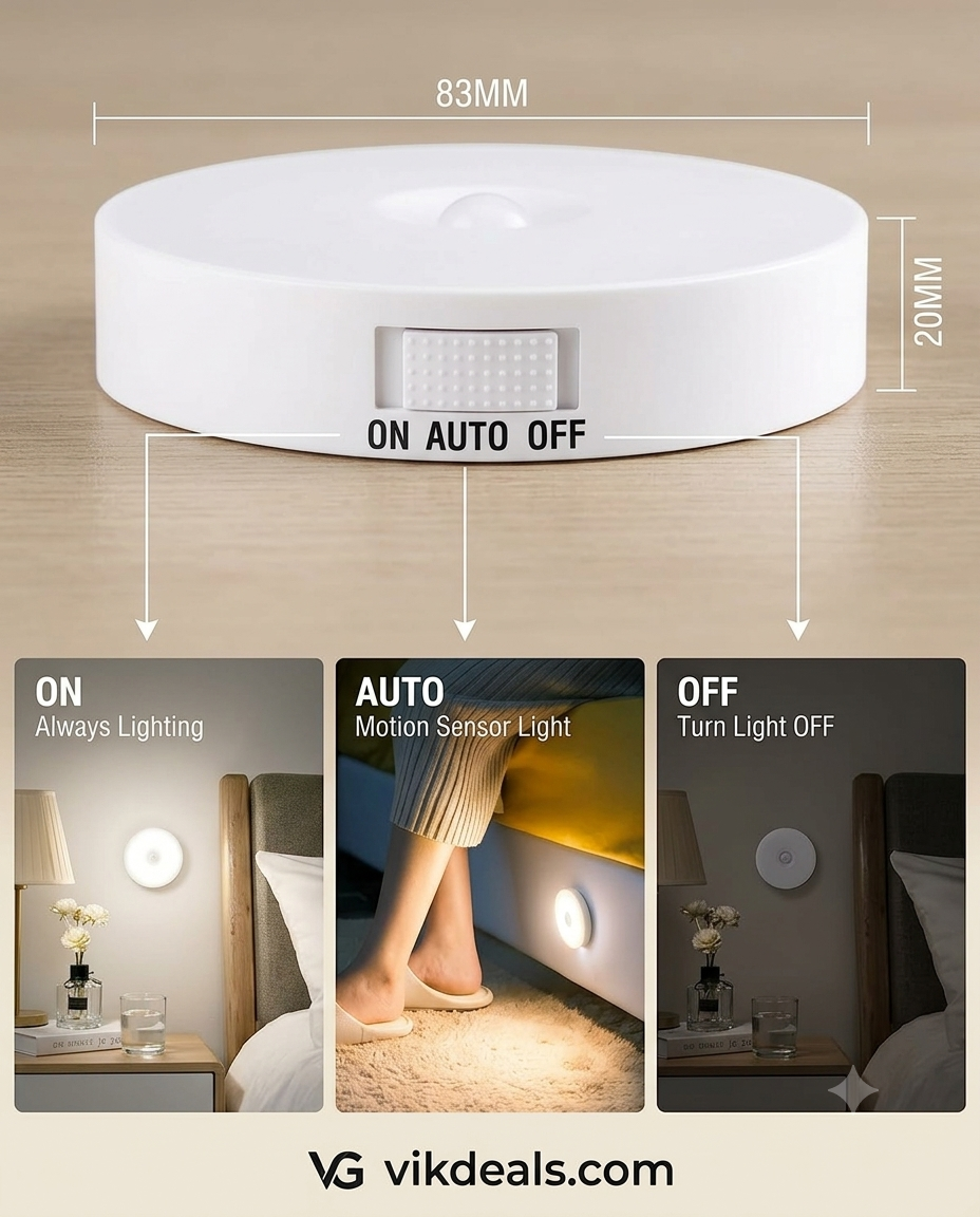 Motion Sensor Light for Home With USB Charging.