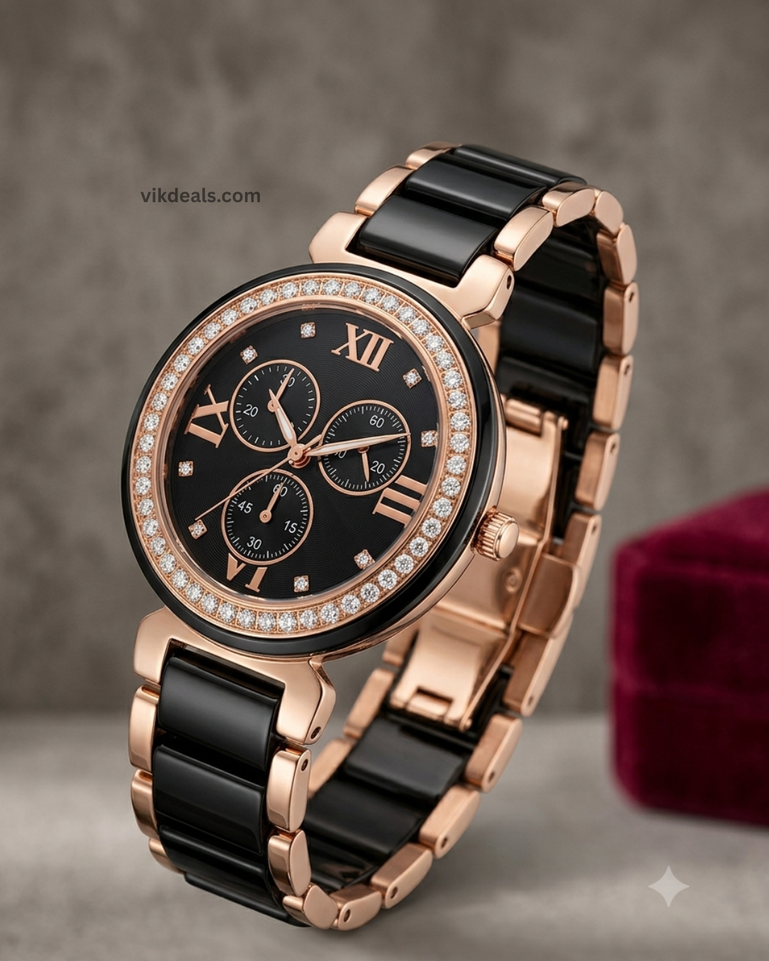 Analog Tatan with White & Black mina round dial watch for womens or girls.