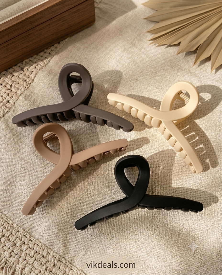Hair claw T-Shape jaw matte Clips.