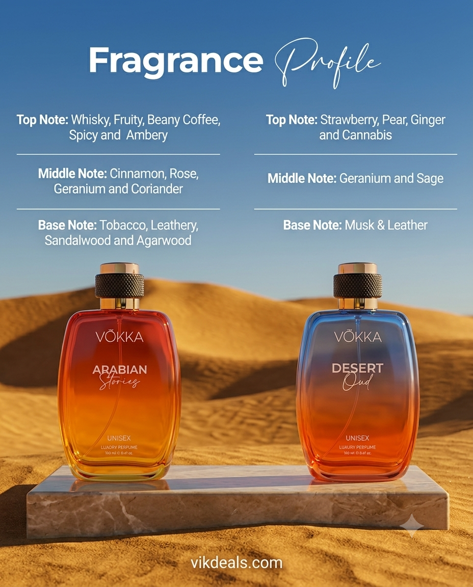 Vokka Desert Oud & Arabian Stories Perfume.