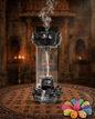 Shivling in Glass Fountain Backflow Smoke Fountain