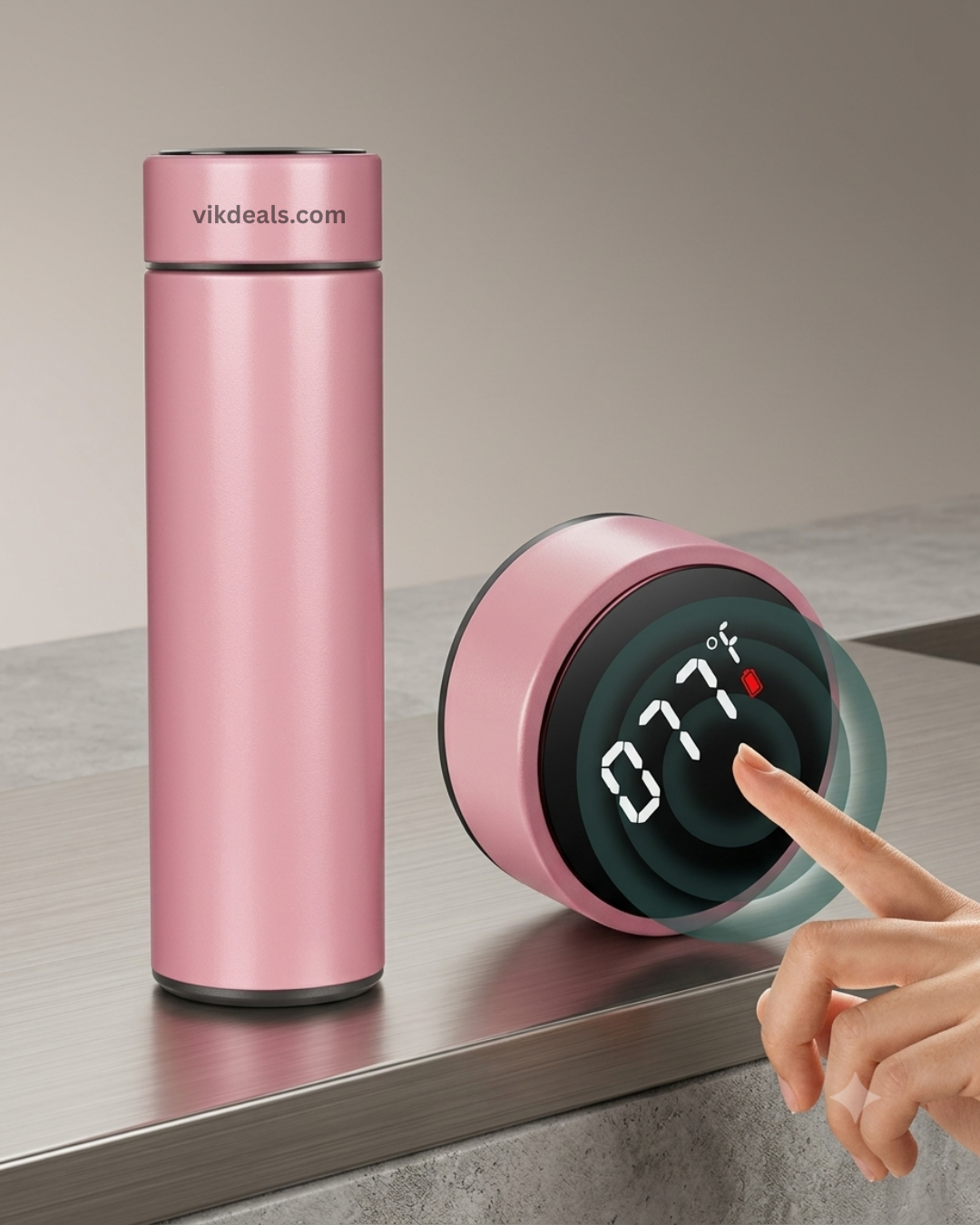Smart LED Temperature Display Stainless Steel Water Bottle 500 ML