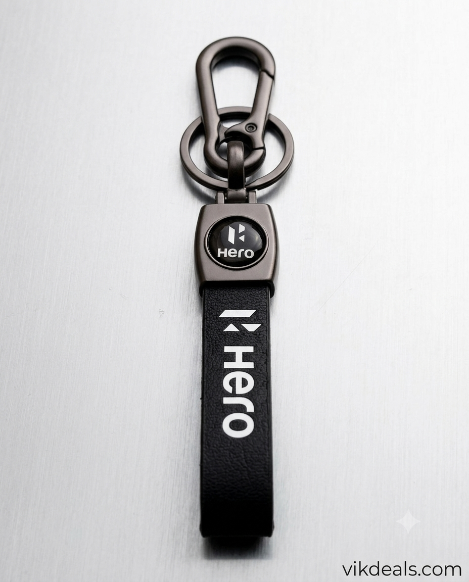 Hero Bike Premium Leather Keychain