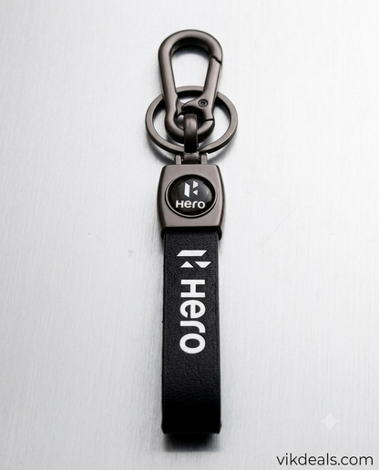 Hero Bike Premium Leather Keychain
