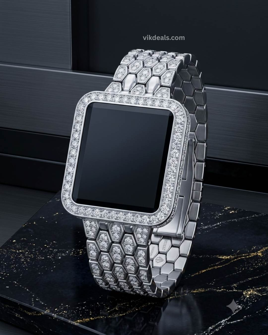 Square Diamond Bracelet Digital watch