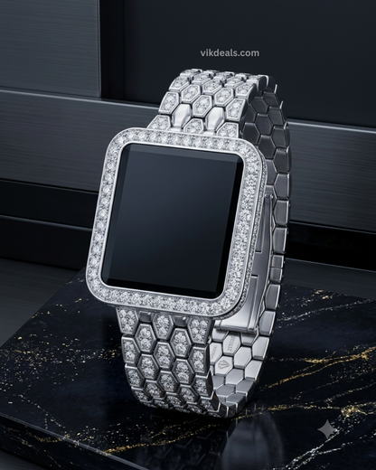 Square Diamond Bracelet Digital watch