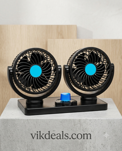 360 Degree Rotatable Dual Car Fan