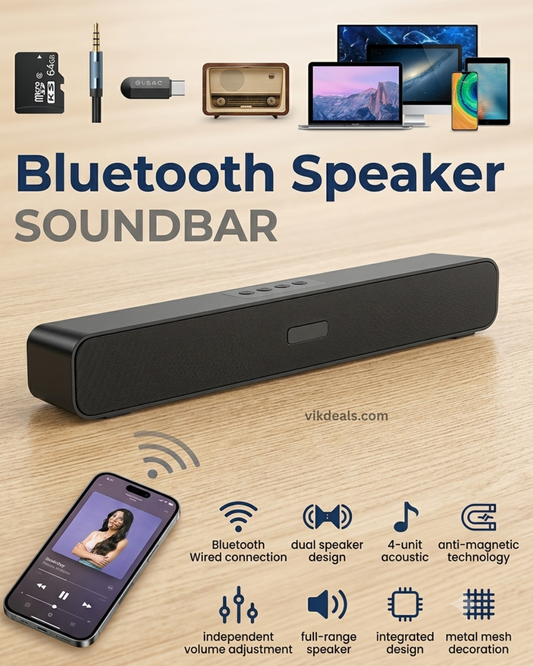 BLUETOOTH WIRELESS ULTRA BASS SOUNDBAR SPEAKER...