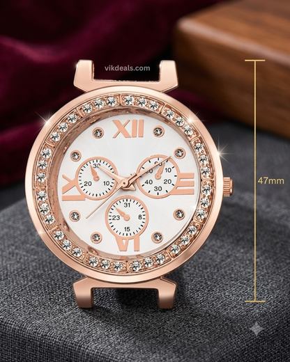 Analog Tatan with White & Black mina round dial watch for womens or girls.