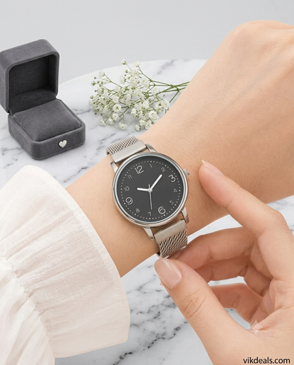 Sliver Watch and Bracelet for women&girls