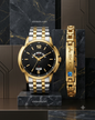 New Real Gold Silvelr Plating Watch