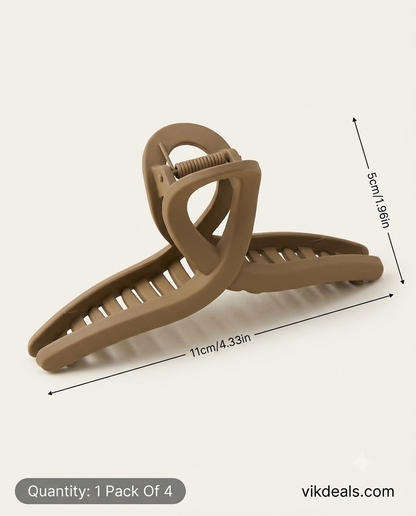 Hair claw T-Shape jaw matte Clips.