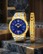 New Real Gold Silvelr Plating Watch