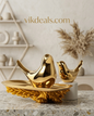 Ceramic Golden Blessing Birds Figurine for Home Decor