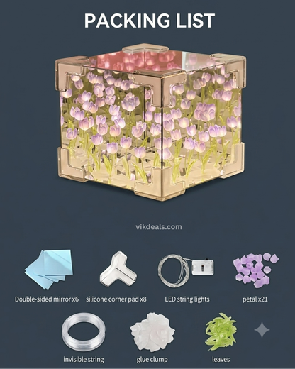 Wishpitara Tulip Cube Mirror Lamp