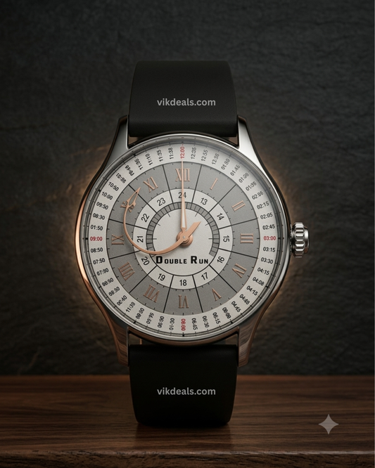 DOUBLE RUN Roman Numerals, 24-Hour Display.