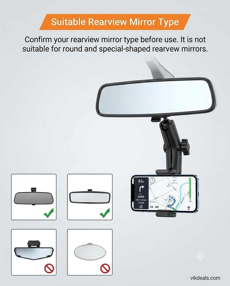 Car Mobile Holder - Rearview Mirror