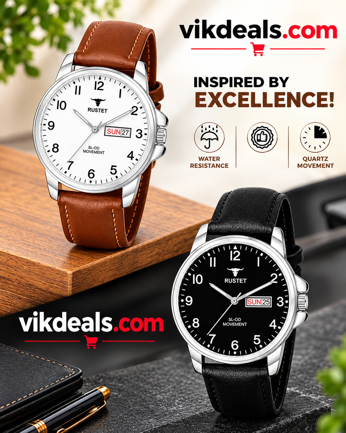 Leather Strap Watch for Men