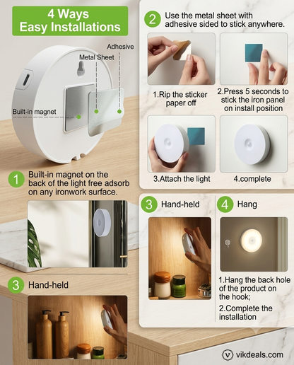 Motion Sensor Light for Home With USB Charging.
